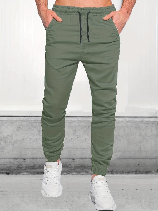 Men's Drawstring Joggers Casual Tapered Pants Fitness Cycling