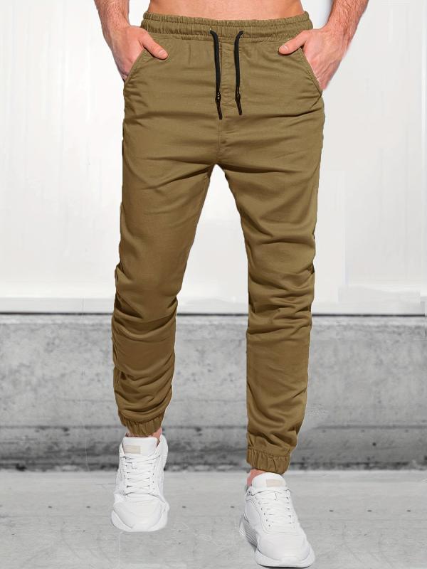 Men's Drawstring Joggers Casual Tapered Pants Fitness Cycling