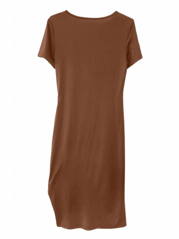 Sexy Bodycon Split Short Sleeve Dress