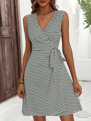 Sleeveless Wrap Dress Casual Dress For Summer & Spring Women's Clothing