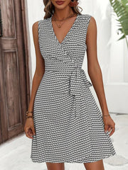 Sleeveless Wrap Dress Casual Dress For Summer & Spring Women's Clothing
