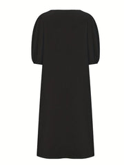 Casual Short Sleeve Dress V Neck for Women Summer Spring