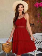 Lace Cami Dress V Neck Sleeveless Summer Dress Women's Clothing