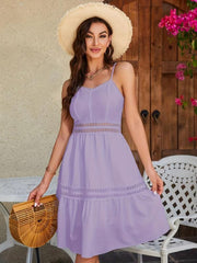 Lace Cami Dress V Neck Sleeveless Summer Dress Women's Clothing