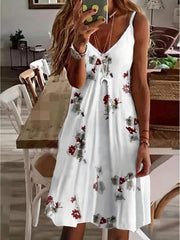 Floral Spaghetti Dress Backless Cami Summer Women's Clothing