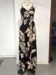 Tropical Print Cami Dress Vacation Maxi Dress Women's Clothing