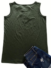 Skull Print Criss Cross Tank Top Sexy Sleeveless V Neck Tank Top