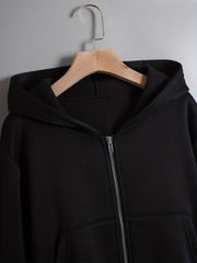 Long Sleeve Crop Hoodies Zip Up Casual Sweatshirt Jacket