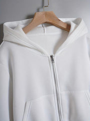 Long Sleeve Crop Hoodies Zip Up Casual Sweatshirt Jacket