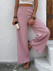 Wide Leg Elastic Waist Pants for Women