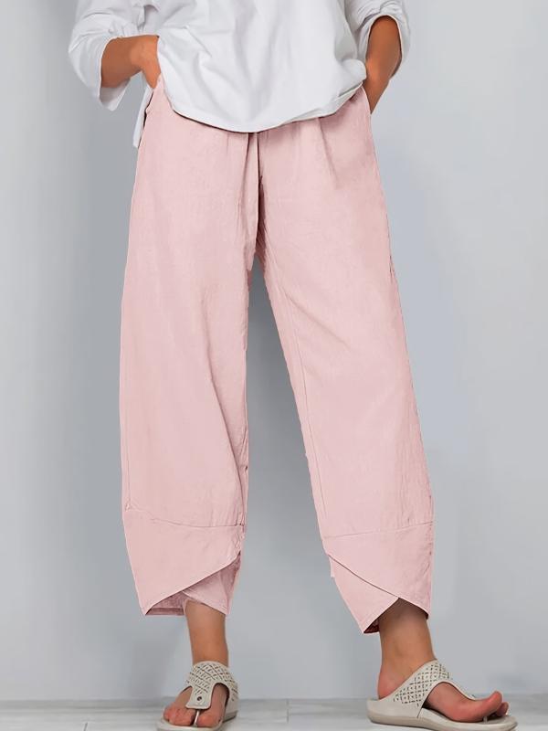 Comfy Elastic Waist Summer Pants