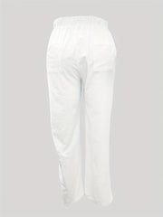 Solid Drawstring Pants Casual Versatile Pant With Pockets Women