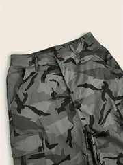 Camo Print Cargo Pants With Pockets