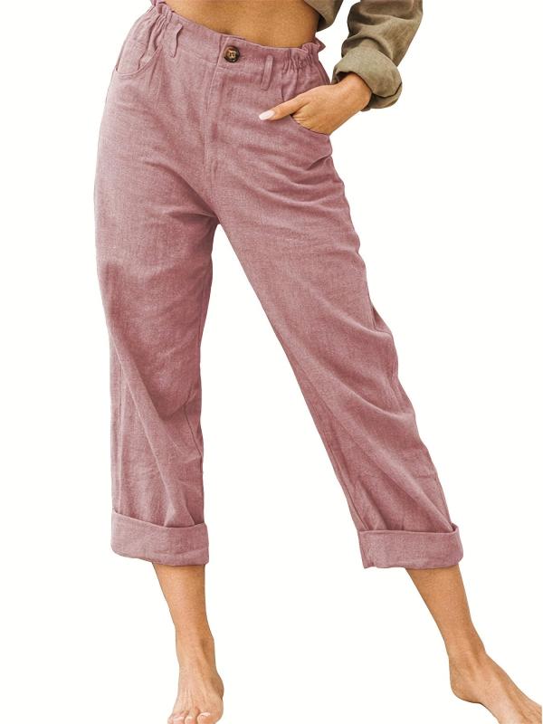 Wide Leg Elastic Waist Pants for Spring & Summer