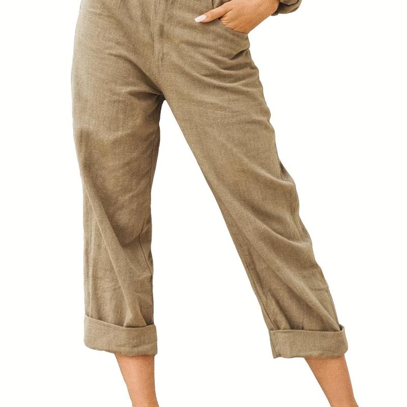 Wide Leg Elastic Waist Pants for Spring & Summer