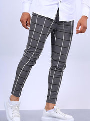 Men's Striped Casual Pants for Spring Fall