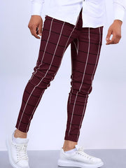 Men's Striped Casual Pants for Spring Fall