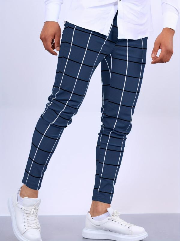 Men's Striped Casual Pants for Spring Fall