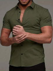 Men's Casual Short Sleeve Shirt for Summer Vacation