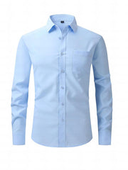 Men's Classic Dress Shirt with Lapel Collar