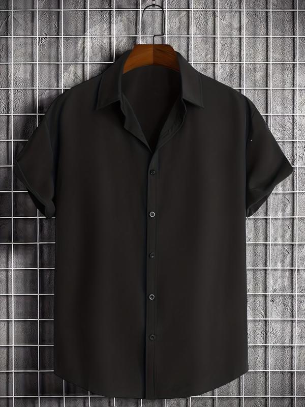 Striped Men's Short Sleeve Shirt for Summer Vacation