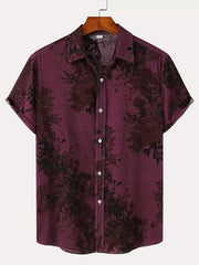 Men s Grey Short Sleeve Casual Shirt