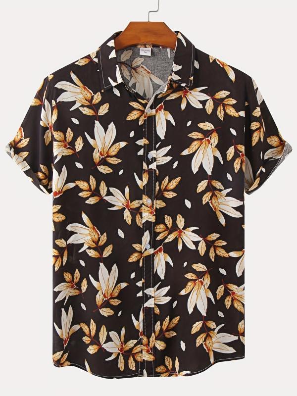 Men s Grey Short Sleeve Casual Shirt