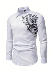 Men's Long-sleeved Shirt with Printing