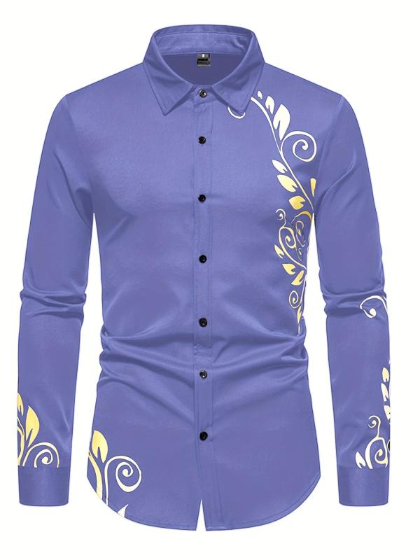 Men's Long-sleeved Shirt with Printing