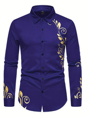 Men's Long-sleeved Shirt with Printing