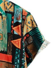 Men s Geometric Pattern Short Sleeve Shirt