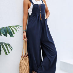 Boho Sleeveless Jumpsuit With Pockets