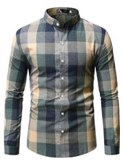 Men's Plaid Button Down Regular Fit Shirt