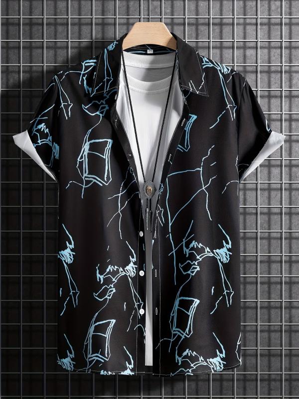 Floral Pattern Short Sleeve Hawaiian Shirt for Summer