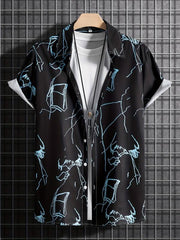Floral Pattern Short Sleeve Hawaiian Shirt for Summer