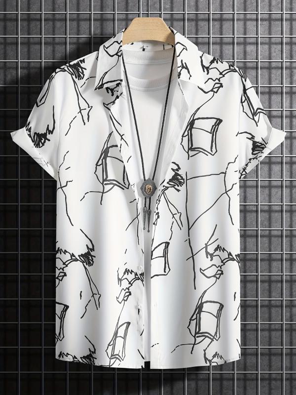 Floral Pattern Short Sleeve Hawaiian Shirt for Summer