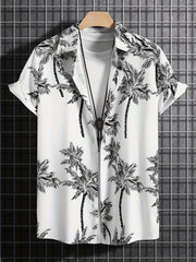 Floral Pattern Short Sleeve Hawaiian Shirt for Summer