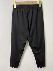 Scallop Trim Skinny Capris Leggings Spring Summer Women's Clothing
