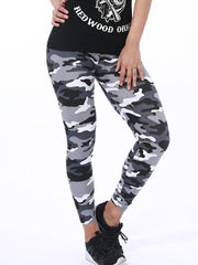 Camo Print High Waist Leggings for Women