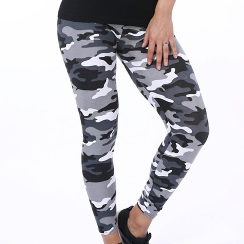 Camo Print High Waist Leggings for Women