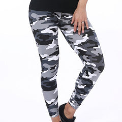 Camo Print High Waist Leggings for Women
