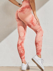 Random Print High Waist Leggings for Women