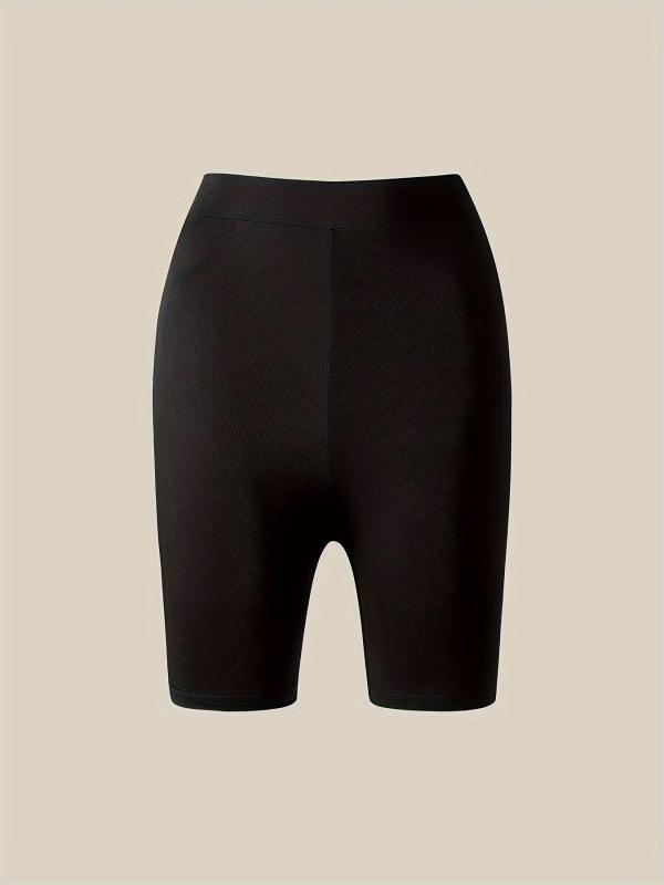 Sporty Skinny Biker Shorts Casual Stretchy High Waist Lifting Shorts