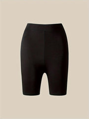 Sporty Skinny Biker Shorts Casual Stretchy High Waist Lifting Shorts