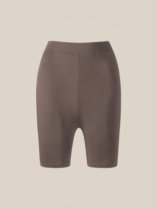 Sporty Skinny Biker Shorts Casual Stretchy High Waist Lifting Shorts