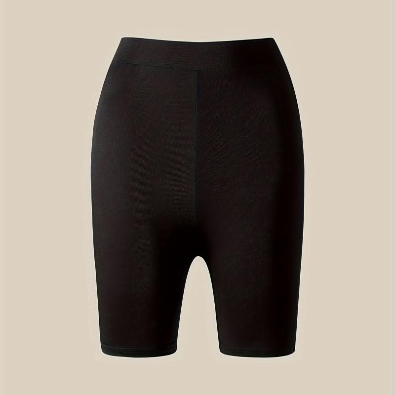 Sporty Skinny Biker Shorts Casual Stretchy High Waist Lifting Shorts