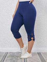 High Waist Cropped Leggings Casual Solid Summer Leggings