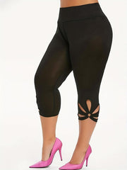 High Waist Cropped Leggings Casual Solid Summer Leggings