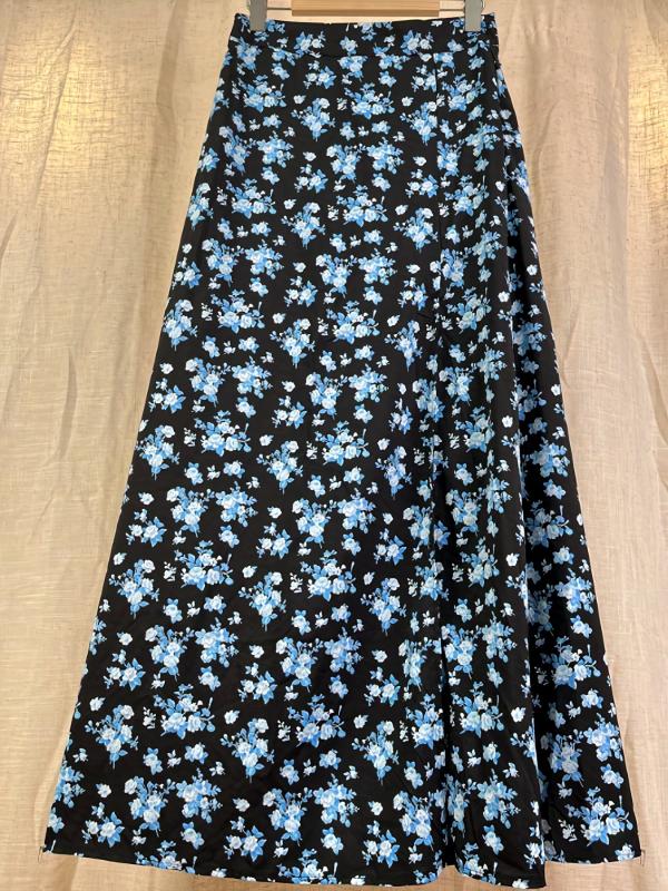Boho Floral Print Split Thigh Maxi Skirt