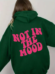 Letter Print Hoodie Drawstring Hooded Sweatshirt